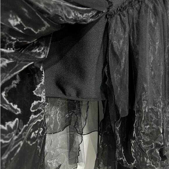 GRACIA WOMENS SIZE MEDIUM TULLE LAYERED BANDAGE SKIRT BLACK WITCHY FAIRY SWIFTIE - Picture 12 of 15